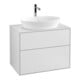 V&B Meuble sous lavabo Éclairage mural Finion 80x60,3 cm, plaque de fermeture blanc laqué-1