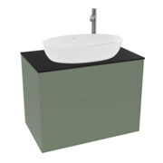 V&B Meuble sous-lavabo Éclairage mural Finion 80x60,3 cm, plaque de fermeture bleue m, olivier m Lac