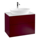 V&B Meuble sous-lavabo Éclairage mural Finion 80x60,3cm, Plaque abd. blanc mat, Peony mat-1