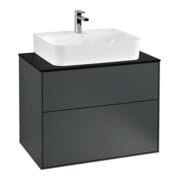 V&B Meuble sous lavabo Éclairage mural Finion 80x60,3x50,1 cm, bleu pâle, bleu moyen Lac