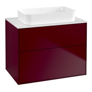 V&B Meuble sous lavabo Éclairage mural Finion 80x60,3x50,1mm, Blanc mat Peony mat