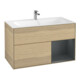 V&B Meuble sous lavabo Éclairage mural Finion 99,6x59,1 cm, rég. droite md bl. m Lac, Oa ven-1