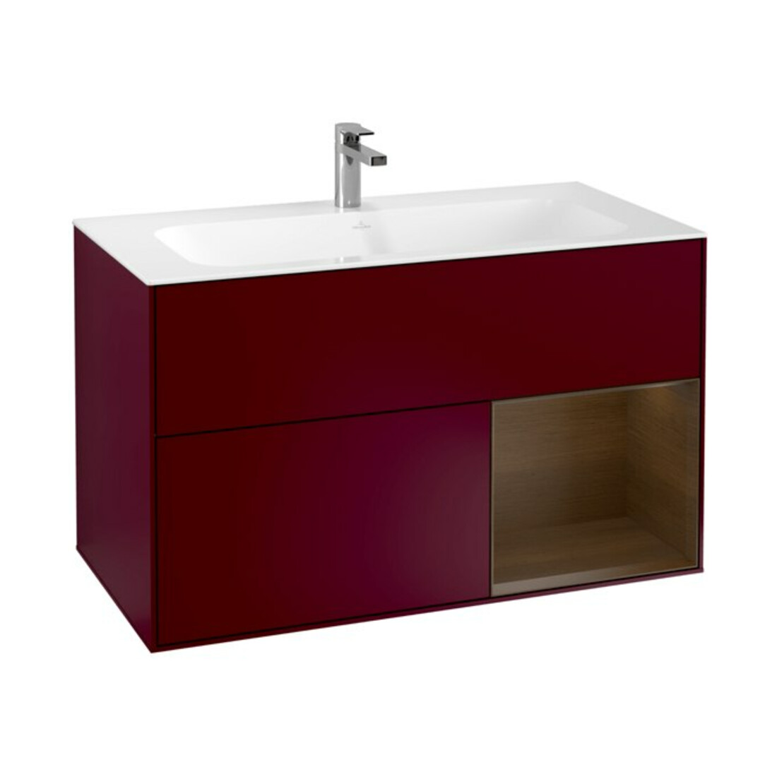 V&B Meuble sous lavabo Éclairage mural Finion 99,6x59,1 cm, Reg re wal ven, Peony mat