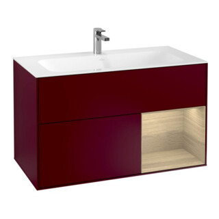V&B Meuble sous lavabo Éclairage mural Finion 99,6x59,1cm, Peony Mat