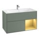 V&B Meuble sous lavabo Éclairage mural Finion 99,6x59,1cm, placard droit, verni huilé-1
