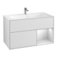 V&B Meuble sous lavabo Éclairage mural Finion 99,6x59,1cm, Reg re blanc m Lac, blanc m Lac-1