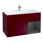 V&B Meuble sous lavabo Éclairage mural Finion 99,6x59,1cm, Reg re md bl. m Lac, Peo m