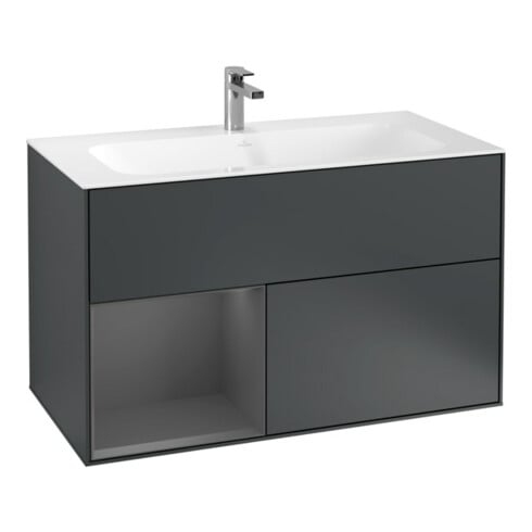 V&B Meuble sous lavabo Éclairage mural Finion 99,6x59,1cm, Rg l A m, md bl. m Lac
