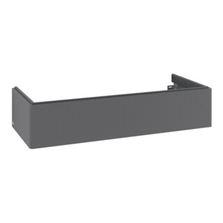 V&B Meuble sous lavabo Éclairage tiroir Antao 118,8x25,6x49,3cm, anthracite mat avec laque