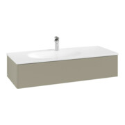 V&B Meuble sous-lavabo Éclairage tiroir Antao 118,8x25,6x49,3cm, sans façade, gris mat avec laque-4