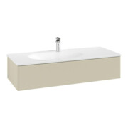 V&B Meuble sous lavabo Éclairage tiroir Antao 118,8x25,6x49,3cm, sans façade, gris mat laqué