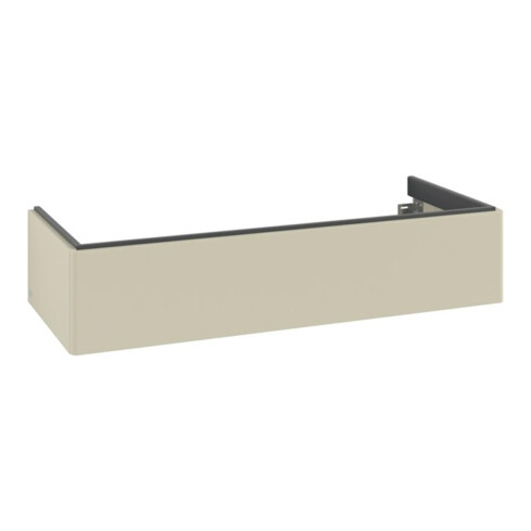 V&B Meuble sous lavabo Éclairage tiroir Antao 118,8x25,6x49,3cm, sans façade, gris mat laqué