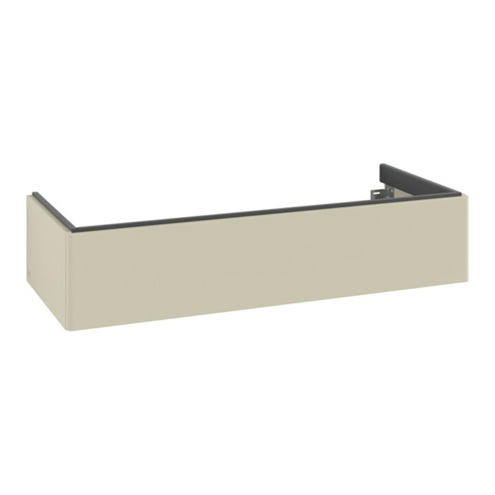 V&B Meuble sous lavabo Éclairage tiroir Antao 118,8x25,6x49,3cm, sans façade, gris mat laqué
