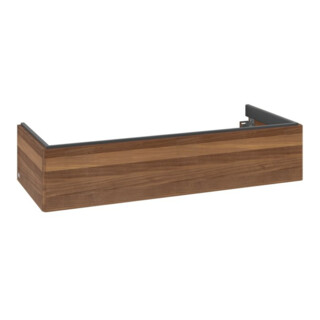 V&B Meuble sous-lavabo Éclairage tiroir Antao 118,8x25,6x49,3cm, sans façade, noyer chaud
