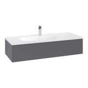 V&B Meuble sous lavabo Éclairage tiroir Antao 118,8x25,6x49,3cm, sans robinet, Anthracite laqué-4
