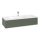 V&B Meuble sous lavabo Éclairage tiroir Antao 118,8x25,6x49,3cm, sans robinet, vert feuille avec poignée-3