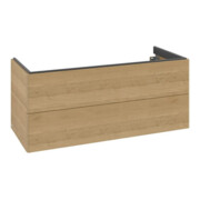 V&B Meuble sous lavabo Éclairage tiroir Antao 118,8x50,4x49,3 cm, sans façade, chêne miel