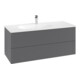 V&B Meuble sous-lavabo Éclairage tiroir Antao 118,8x50,4x49,3cm, anthracite laqué-4