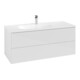 V&B Meuble sous-lavabo Éclairage tiroir Antao 118,8x50,4x49,3cm, s. façade, blanc laqué glo-1