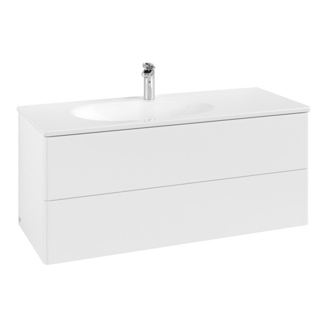 V&B Meuble sous-lavabo Éclairage tiroir Antao 118,8x50,4x49,3cm, sans façade, blanc mat Lac