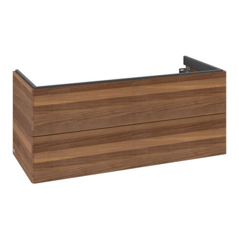 V&B Meuble sous lavabo Éclairage tiroir Antao 118,8x50,4x49,3cm, sans façade, noyer chaud
