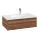 V&B Meuble sous lavabo Éclairage tiroir Antao 78,8x25,6x49,6cm, sans façade, noyer chaud-1