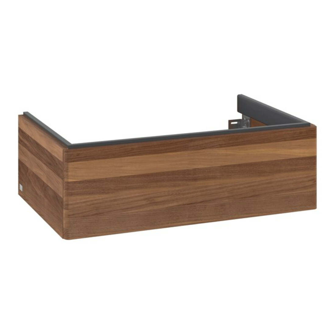 V&B Meuble sous lavabo Éclairage tiroir Antao 78,8x25,6x49,6cm, sans façade, noyer chaud