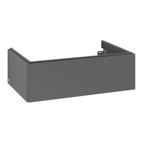 V&B Meuble sous-lavabo Éclairage tiroir Antao 78,8x25,6x49,6cm, sans fr., Anthracite laqué