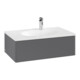 V&B Meuble sous-lavabo Éclairage tiroir Antao 78,8x25,6x49,6cm, sans fr., Anthracite laqué-3