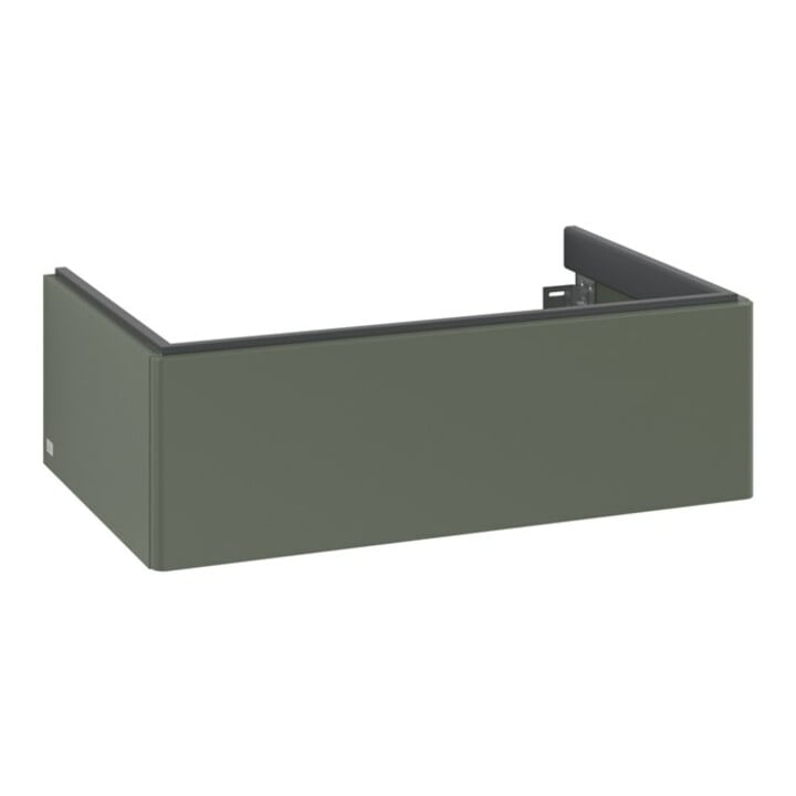 V&B Meuble sous-lavabo Éclairage tiroir Antao 78,8x25,6x49,6cm, sans fr., vert feuille m Lac