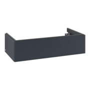 V&B Meuble sous lavabo Éclairage tiroir Antao 98,8x25,6x49,3cm, avec façade, bleu mat avec laque-4