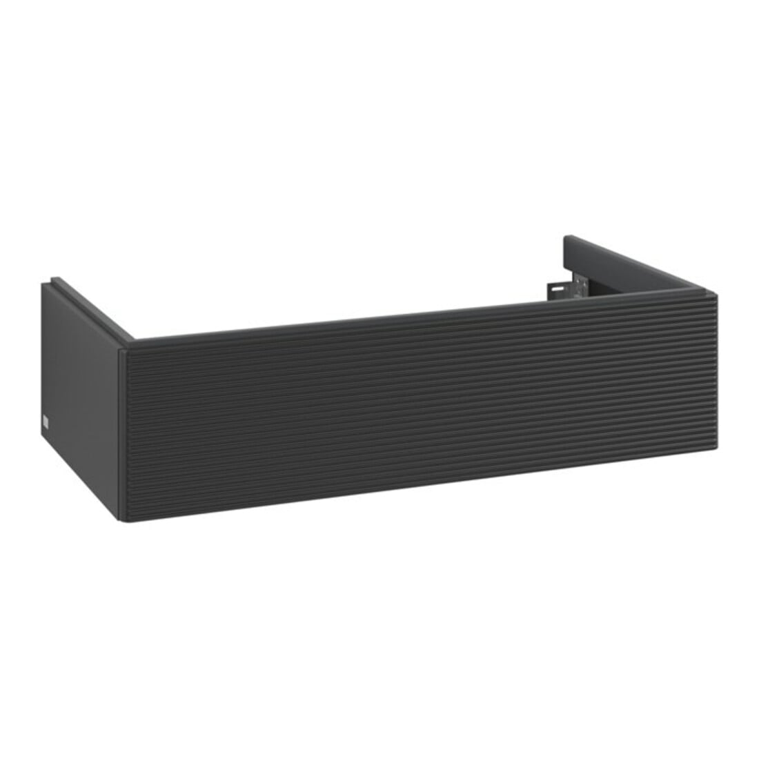 V&B Meuble sous-lavabo Éclairage tiroir Antao 98,8x25,6x49,3cm, façade bleue laquée