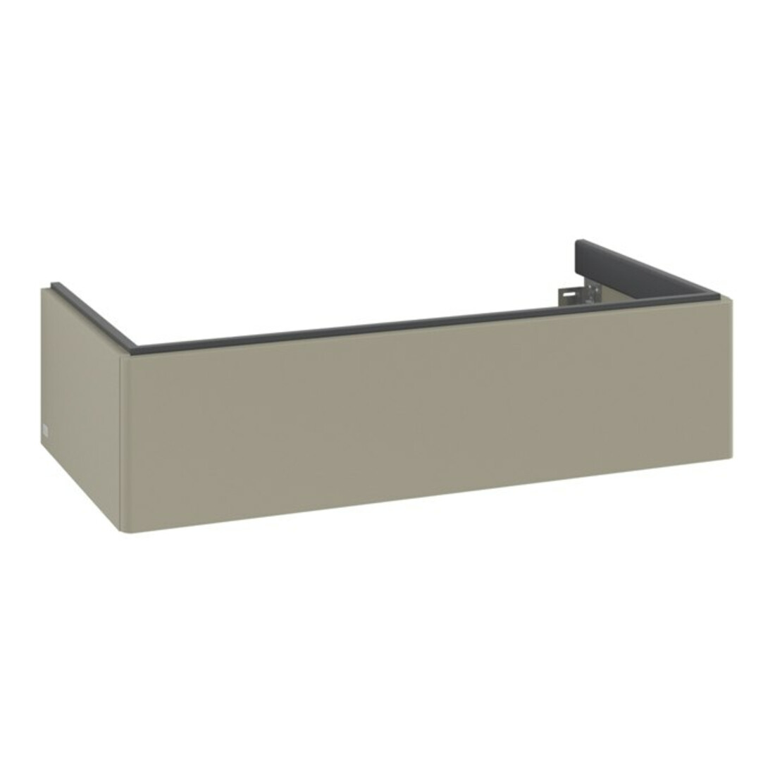 V&B Meuble sous-lavabo Éclairage tiroir Antao 98,8x25,6x49,3cm, sans façade, gris moyen mat