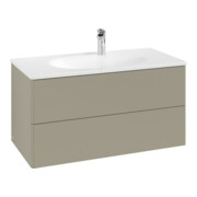 V&B Meuble sous lavabo Éclairage tiroir Antao 98,8x50,4x49,6 cm, sans façade, gris mat avec laque