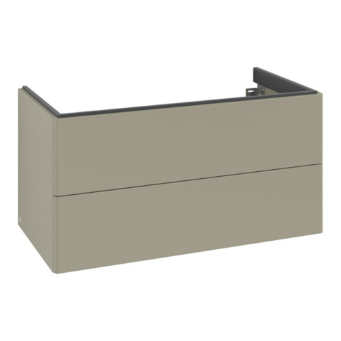 V&B Meuble sous lavabo Éclairage tiroir Antao 98,8x50,4x49,6 cm, sans façade, gris mat avec laque