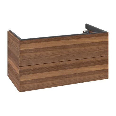 V&B Meuble sous-lavabo Éclairage tiroir Antao 98,8x50,4x49,6cm, sans façade, noyer chaud