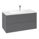 V&B Meuble sous-lavabo Éclairage tiroir Antao 98,8x50,4x49,6cm, sans fr., Anthracite avec laque-1