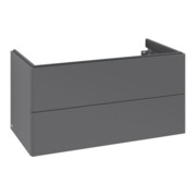 V&B Meuble sous-lavabo Éclairage tiroir Antao 98,8x50,4x49,6cm, sans fr., Anthracite avec laque-3