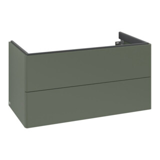 V&B Meuble sous lavabo Éclairage tiroir Antao 98,8x50,4x49,6cm, sans fr., vert feuille m Lac