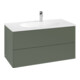 V&B Meuble sous lavabo Éclairage tiroir Antao 98,8x50,4x49,6cm, sans fr., vert feuille m Lac-3