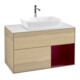 V&B Meuble sous-lavabo Finion 100, blanc brillant, éclairage mural, réglette Peo m Lac, Oa ven-1