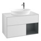 V&B Meuble sous lavabo Finion 100, blanc mat, 1 porte médiane laquée, blanc mat laqué-1