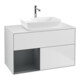 V&B Meuble sous-lavabo Finion 100, blanc mat, avec tiroir et laque blanche mat-1