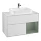 V&B Meuble sous lavabo Finion 100, blanc mat, côté droit, huilé mat laqué blanc-1