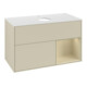 V&B Meuble sous lavabo Finion 100, blanc mat, gris clair mat laqué, gris clair mat laqué-1