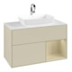 V&B Meuble sous lavabo Finion 100, blanc mat, gris clair mat laqué, gris clair mat laqué-3