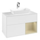 V&B Meuble sous lavabo Finion 100, blanc mat, miroir argenté mat laqué-3