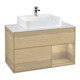 V&B Meuble sous lavabo Finion 100, blanc mat, porte droite, Oa ven, Oa ven-1