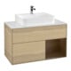 V&B Meuble sous-lavabo Finion 100, blanc mat, porte droite, poignée ouverte-1