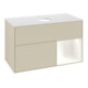 V&B Meuble sous lavabo Finion 100, blanc mat, rangement blanc mat laqué, gris mat laqué-1
